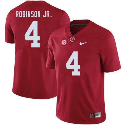 NCAA Men's Alabama Crimson Tide #4 Brian Robinson Jr. Stitched College 2020 Nike Authentic Crimson Football Jersey AL17M85NV
